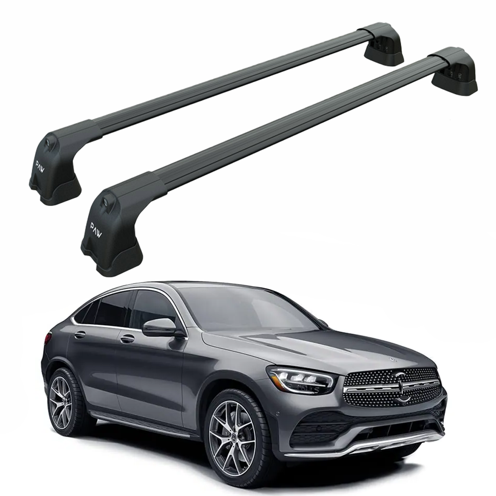 For Mercedes Benz GLC Coupe 2015-2022 Roof Rack Cross Bars Fix Point Alu Black For Mercedes Benz GLC Coupe 2015-2022 Roof Rack Cross Bars Fix Point Alu Black